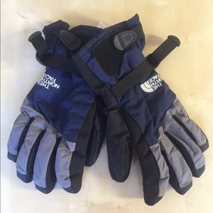 The North Face Men's Blue and Gray Gloves